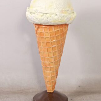 Vanilla Hard Scoop Ice Cream Cone Statue