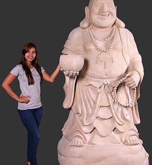Hotei, the Laughing Buddha in Roman Stone Finish