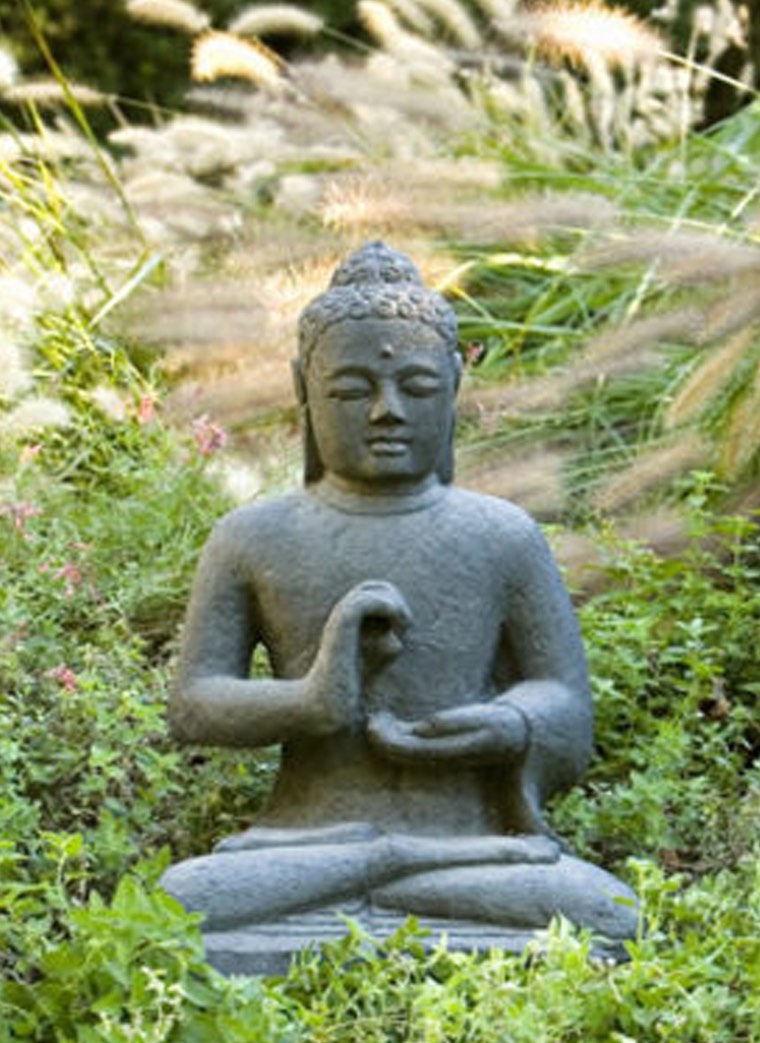Indonesian Seated Buddha Stone Statue