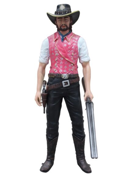 Old Western Cowboy Jesse Cree Life Size Statue Prop