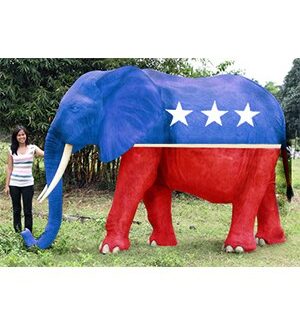 Jumbo Republican Elephant Statue