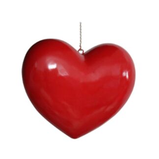 Hanging Big Red Heart Statue