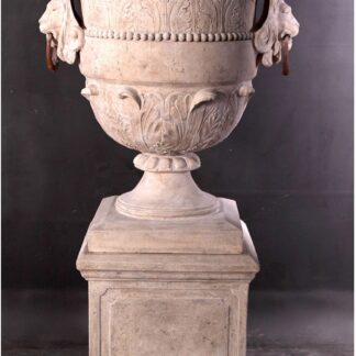 Large Lion Urn on Base