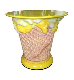 Fiberglass Lemon Flavor Ice Cream Table