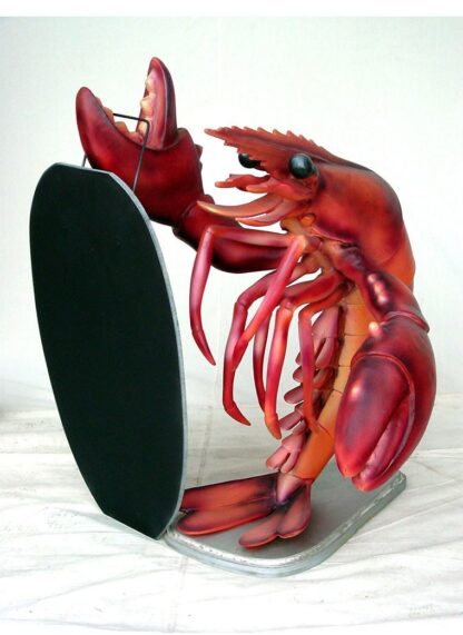 Lobster Statue with Blackboard Menu