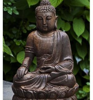 Cast Stone Lotus Buddha Statue
