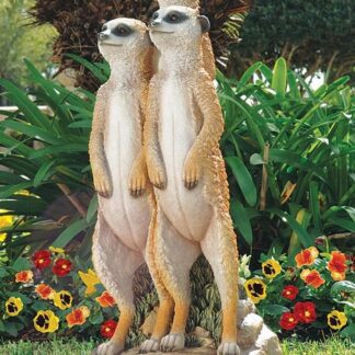 Standing Meerkat Gang Family Fiberglass Statue
