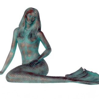 Mermaid Statue in Bronze Finish
