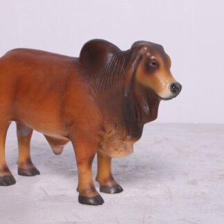 Mini Brown Brahman Bull Statue
