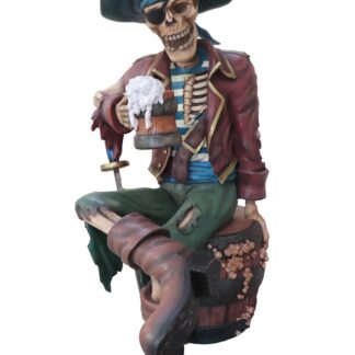 Eternal Pirate Skeleton With Beer Undead Life Size Statue