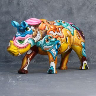 Popart Baby Rhino Statue