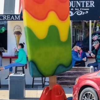 4ft Tall Tie Dye Popsicle Statue