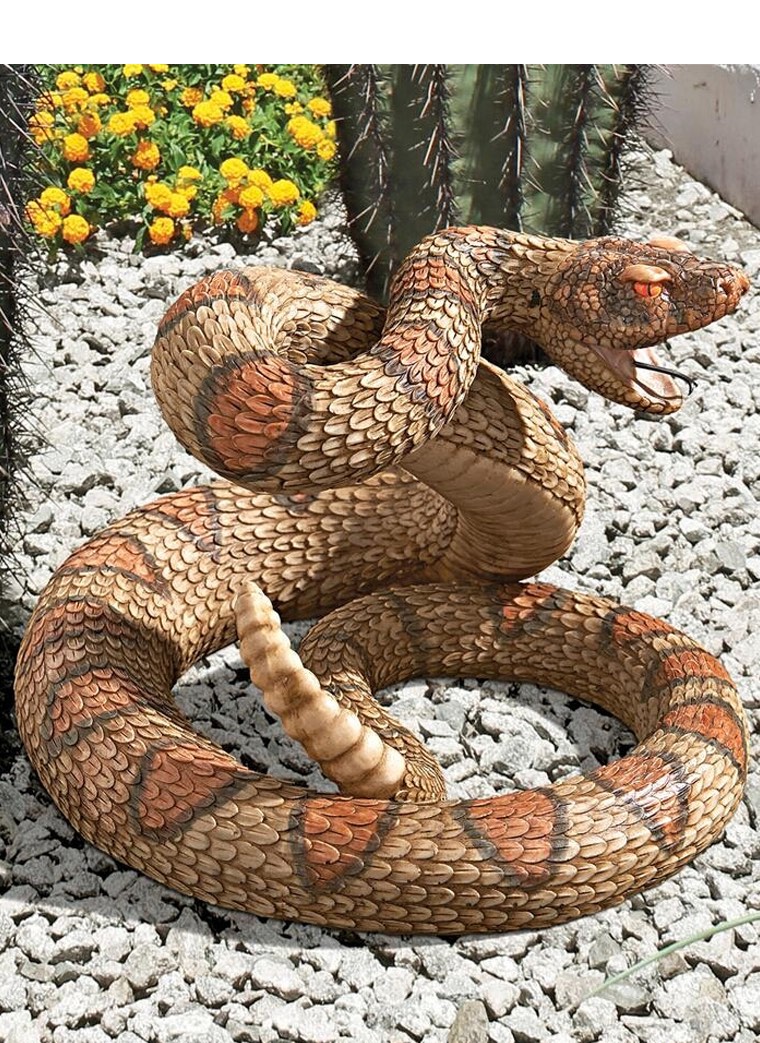 Western Diamond Back Rattlesnake Statue