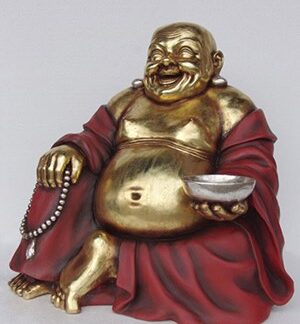Buddha Sitting-Red and Gold