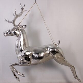 Hanging Silver Reindeer Statue
