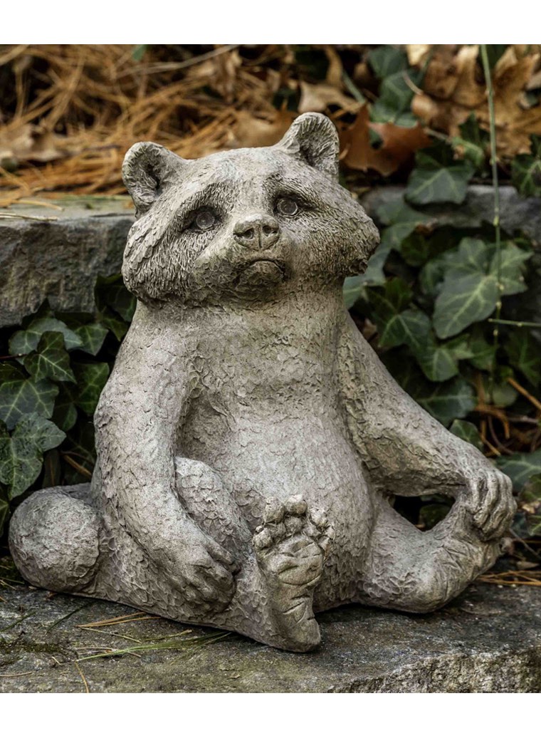 Ricky Raccoon Stone Statue