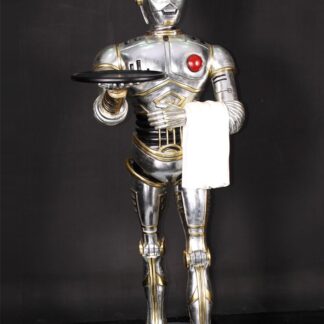 Walking Robot Statue with Tray