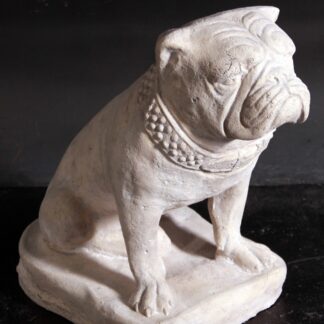 Bulldog Statue in Roman Stone Finish