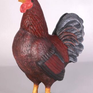Red Rooster Statue