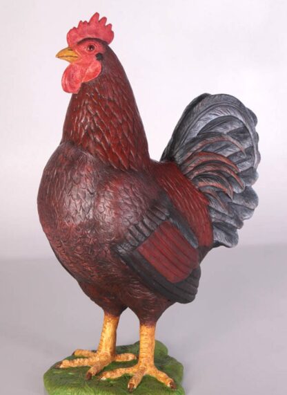 Red Rooster Statue