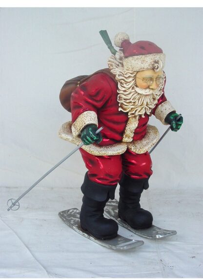 Santa Ski Statue - 3 ft