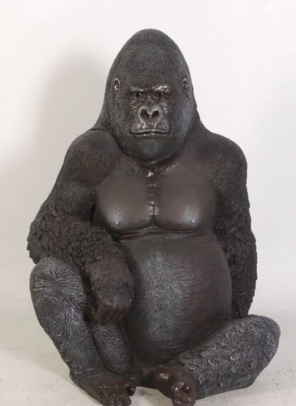 African Jungle Realistic Silverback Gorilla Statue