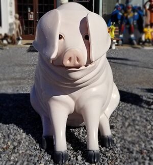 Sitting Pig Statue