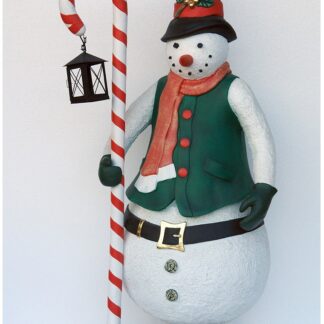Snowman Statue with Lantern
