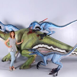 Tenontosaurus Under Attack Statue