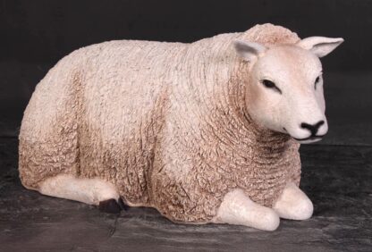 Texelaar Ewe Sheep Statue Lying Down