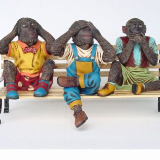 Monkeys on Bench Statue