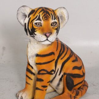 Tiger Cub Sitting Statue