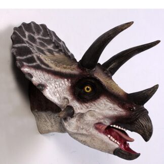 Triceratops Dinosaur Head Wall Mount Statue