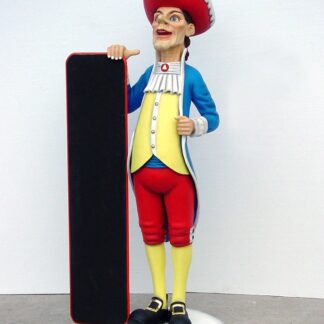Victorian Butler Statue w Black Board