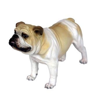 White Bulldog Statue