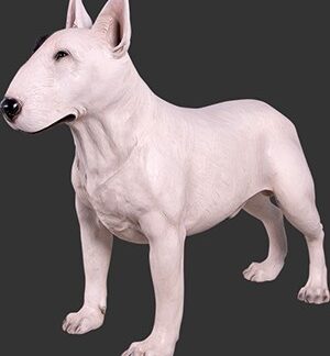 White Bull Terrier Statue