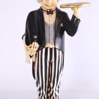 Wine Waiter Statue with Tray